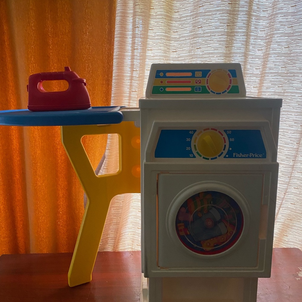 Fisher Price #2037 Laundry Center Vintage 1990 Washer Dryer Machine Pretend Play